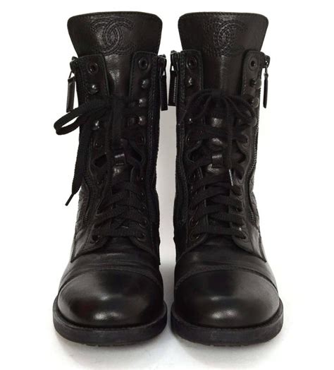 chanel leather lace up shoe|chanel shoe laces for boots.